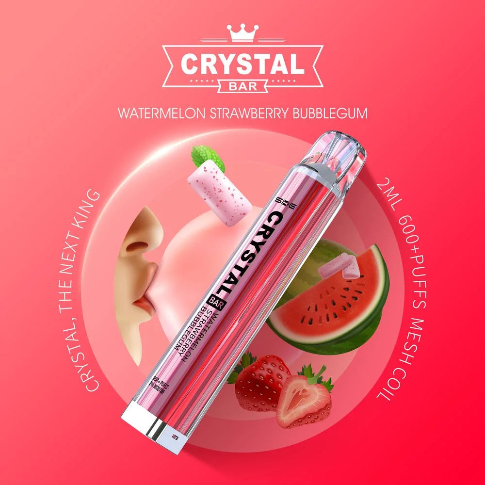 Crystal Bar Vape - Watermelon Strawberry Bubblegum