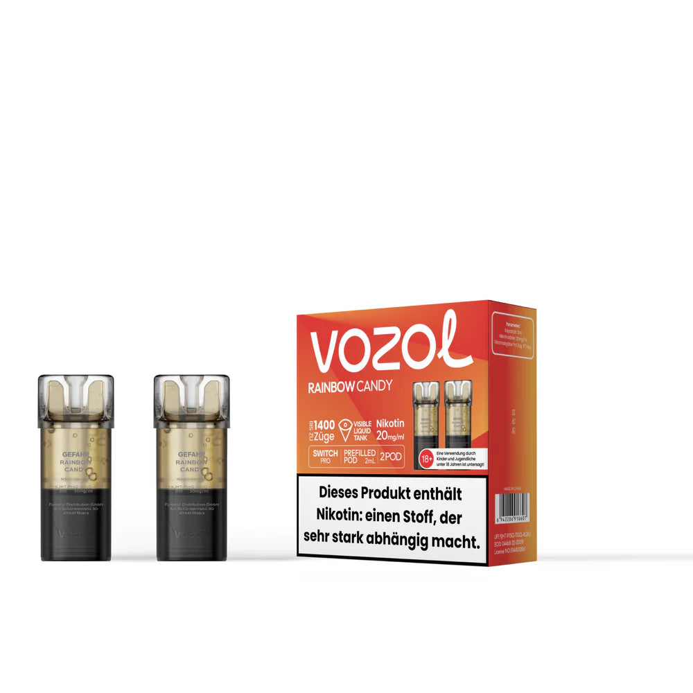 VOZOL SWITCH PRO PODS | 2 X 2ML | RAINBOW CANDY