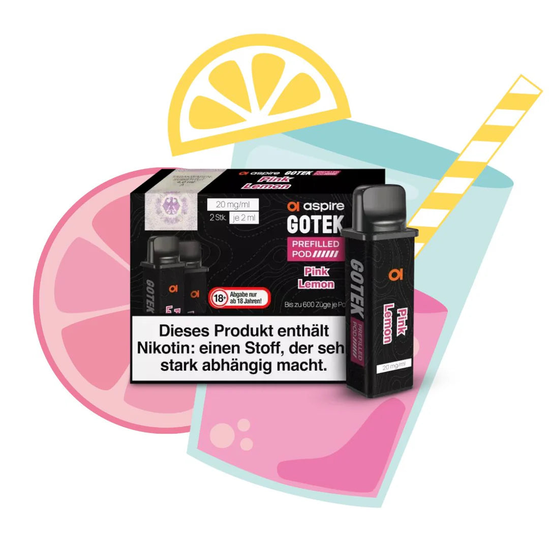 ASPIRE GOTEK PODS | 2X2ML | PINK LEMON