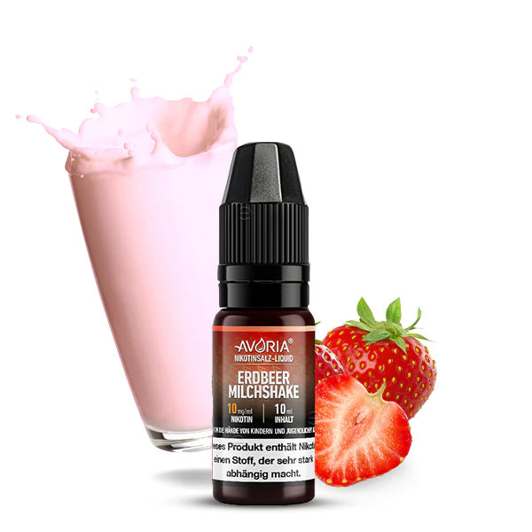 AVORIA NIKOTINSALZ LIQUID 10ML | ERDBEER MILCHSHAKE