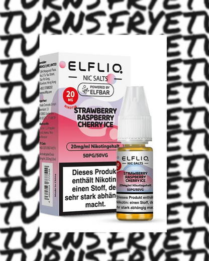 10 x ELFLIQ Liquid | Strawberry Raspberry Cherry Ice