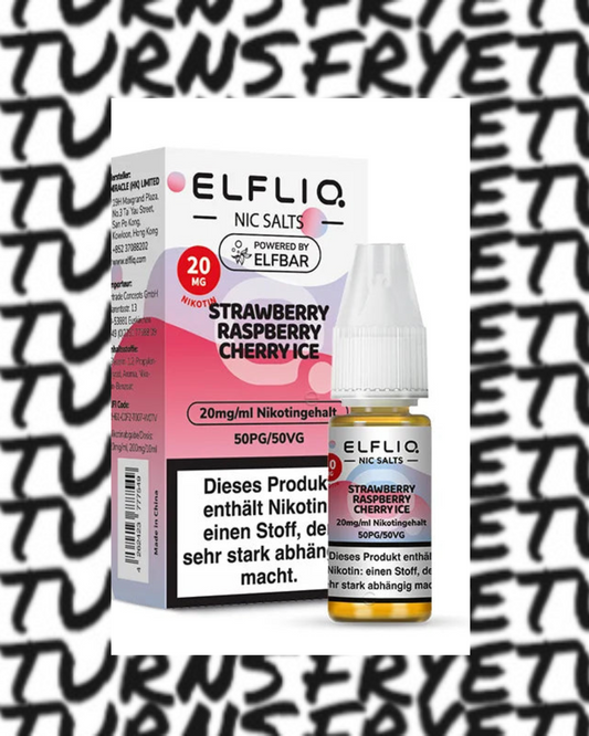 10 x ELFLIQ Liquid | Strawberry Raspberry Cherry Ice